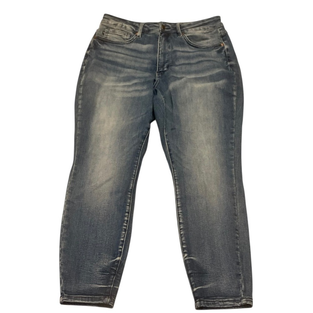Judy Blue‎ Los Angeles Womens Skinny Fit Jeans Blue Size 14W Distressed